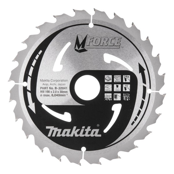 Диск Makita MForce по дереву 190x30 мм, 24T