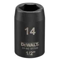 Торцевая ударная короткая головка IMPACT DeWalt, 14 мм