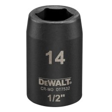 Торцевая ударная короткая головка IMPACT DeWalt, 14 мм