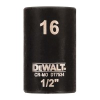 Торцевая ударная короткая головка IMPACT DeWalt, 16 мм