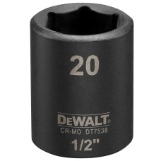 Торцевая ударная короткая головка IMPACT DeWalt, 20 мм