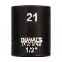 Торцевая ударная короткая головка IMPACT DeWalt, 21 мм