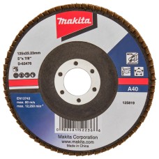 Лепестковый шлифовальный диск по металлам Makita, 125 мм A40