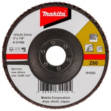 Лепестковый диск для нержавеющей стали Makita, 125 мм K60