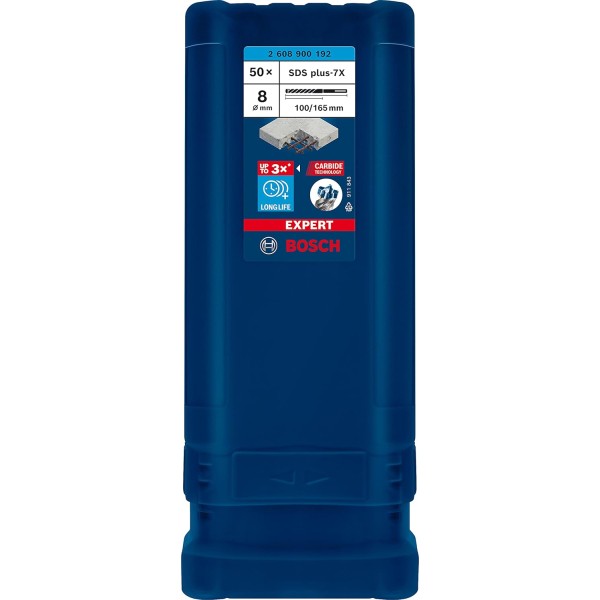 Ударный бур Bosch Expert SDS-Plus-7X 8x100x165 мм, 50 шт