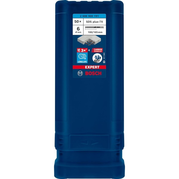 Ударный бур Bosch Expert SDS-Plus-7X 6x100x165 мм, 50 шт