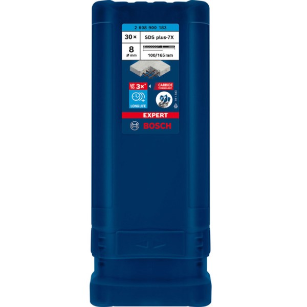 Ударный бур Bosch Expert SDS-Plus-7X 8x100x165 мм, 30 шт