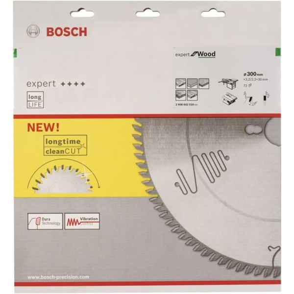 Пильный диск Bosch Expert for Wood 300х30, 72 ATB