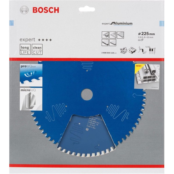 Пильный диск Bosch Expert for Aluminium 225х2,6х30, 68 HTLCG