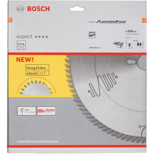 Пильный диск Bosch Expert for Laminated Panel, 250x30 мм/80