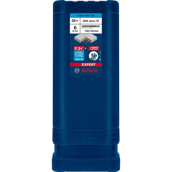 Ударный бур Bosch Expert SDS-Plus-7X 6x100x165 мм, 30 шт