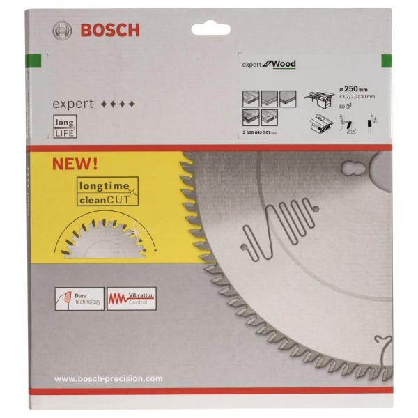 Пильный диск Bosch Expert for Wood 250х3.2х30/80