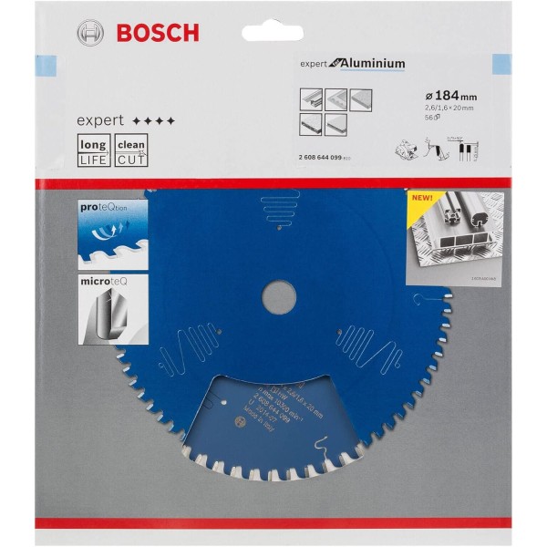 Пильный диск Bosch Expert for Aluminium 184х2,6х20, 56 HTLCG
