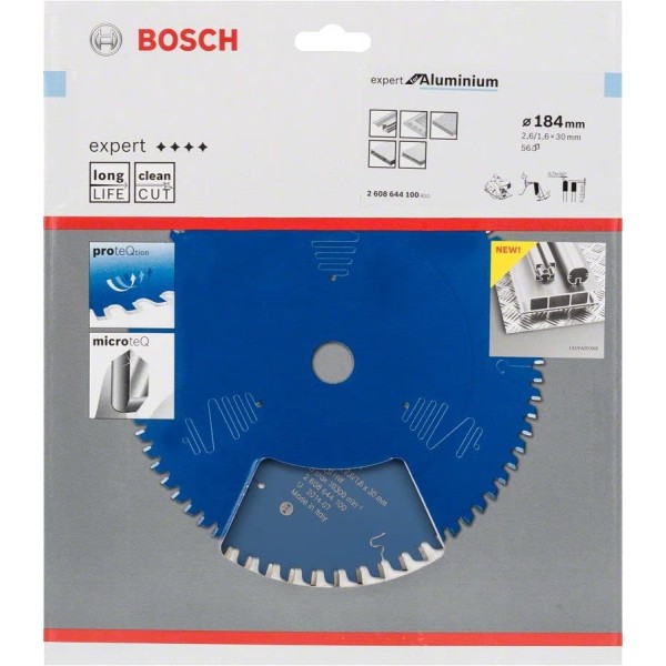 Пильный диск Bosch Expert for Aluminium 184х2,6х30, 56 HTLCG