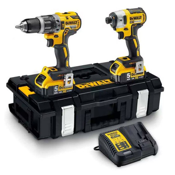 Набор из двух инструментов бесщеточных DeWALT DCK266P2+DCB184