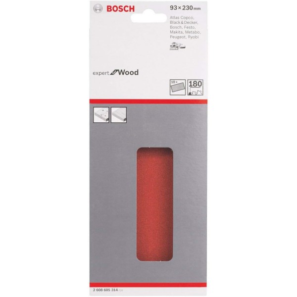 Шлифлист Bosch Expert for Wood 93x230 мм, K180, 10 шт