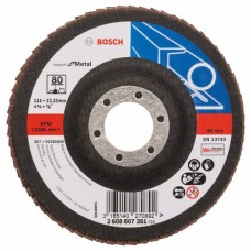 Лепестковый шлифкруг Bosch X551 Expert for Metal 115×22.23 мм К80