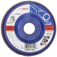 Лепестковый шлифкруг Bosch X551 Expert for Metal 115×22.23 мм К60