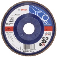 Лепестковый шлифкруг Bosch X551 Expert for Metal 115×22.23 мм К120