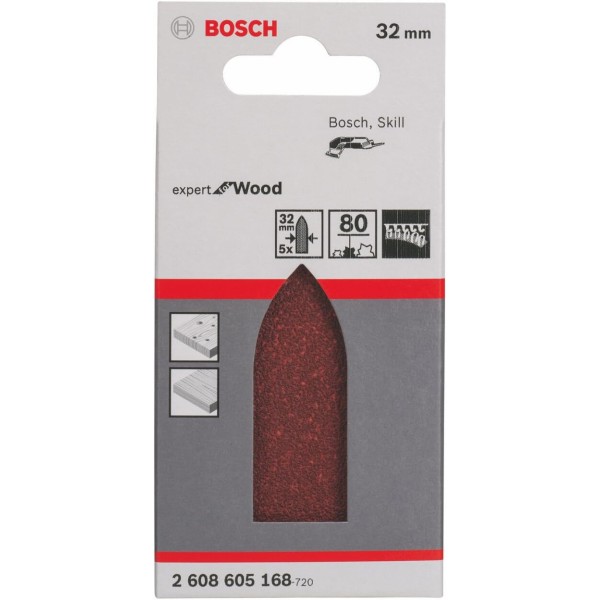 Шлифлист Bosch Expert for Wood and Paint C430, 32x88 мм, K80, 5 шт
