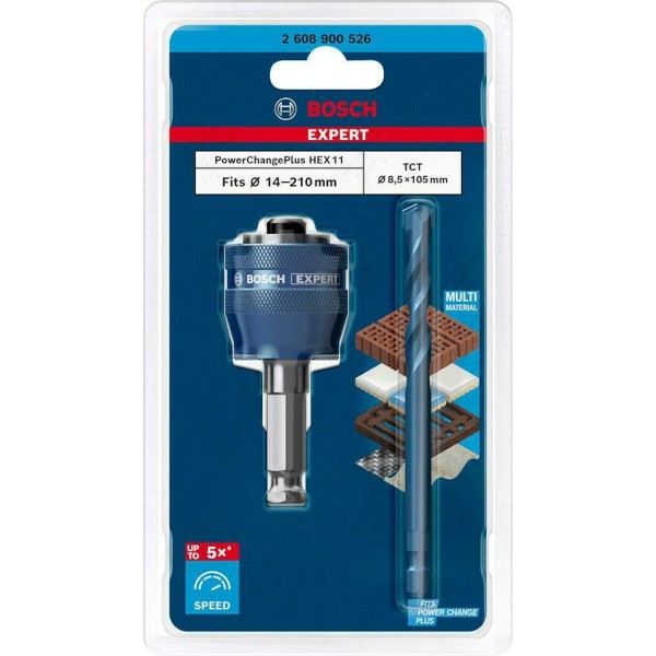 Переходник для коронок Bosch Expert Power Change Plus 11 мм со сверлом TCT 8.5x105 мм