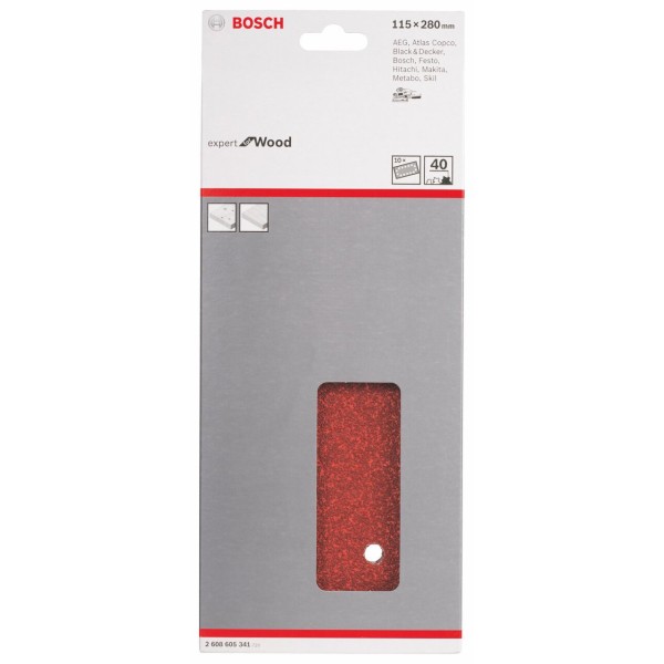 Шлифлист Bosch Expert for Wood and Paint C430, 115х280 мм, K40, 10 шт