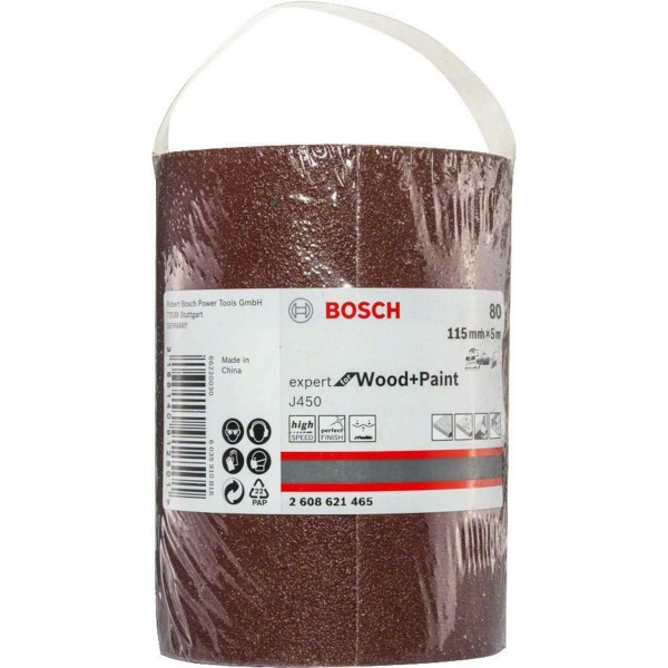Шлифлист Bosch Expert for Wood and Paint J450, 115 ммx5 м, K80