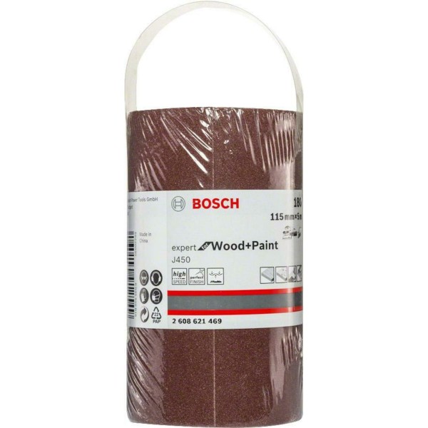 Шлифлист Bosch Expert for Wood and Paint J450, 115 ммx5 м, K180