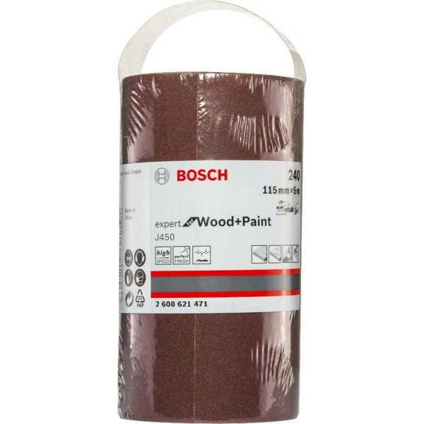 Шлифлист Bosch Expert for Wood and Paint J450, 115 ммx5 м, K240