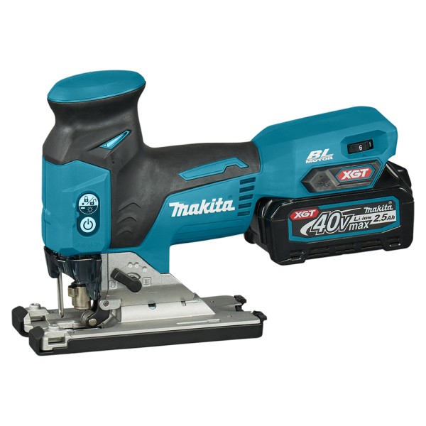Аккумуляторный лобзик Makita XGT 40 V MAX JV001GD201 с 2 акб BL4025, з/у DC40RA, в кейсе MakPac 3