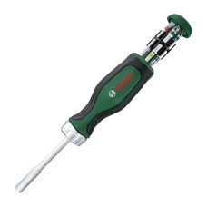 Отвертка Bosch с трещоткой и 12-ю битами