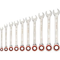 Набор гаечных ключей с трещоткой Bosch Professional, 10 шт
