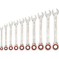 Набор гаечных ключей с трещоткой Bosch Professional, 10 шт