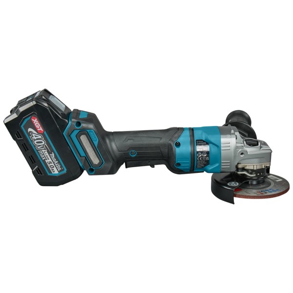 Аккумуляторная угловая шлифмашина Makita XGT 40 V MAX GA050GT101 с 1 акб 5 Ah, з/у и кейсом MakPac 4