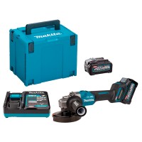 Аккумуляторная угловая шлифмашина Makita XGT 40 V MAX GA005GM201 с 2 акб 4 Ah, з/у, в кейсе MakPac 4