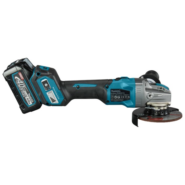 Аккумуляторная угловая шлифмашина Makita X-LOCK XGT 40 V MAX GA041GM201 с 2 акб 4 Ah, з/у, в кейсе MakPac 4