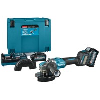 Аккумуляторная угловая шлифмашина Makita X-LOCK XGT 40 V MAX GA041GM201 с 2 акб 4 Ah, з/у, в кейсе MakPac 4
