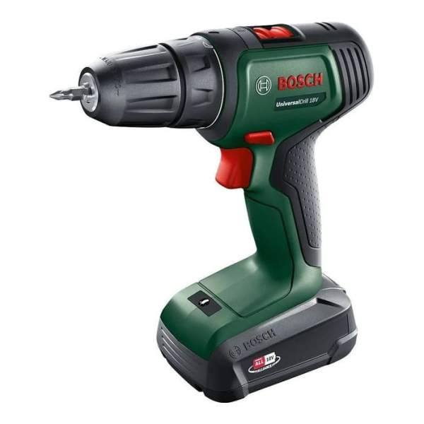 Аккумуляторная дрель-шуруповерт Bosch UniversalDrill 18V с 1 акб PBA 18V 1.5Ah W-A и з/у AL 1810 CV в кейсе