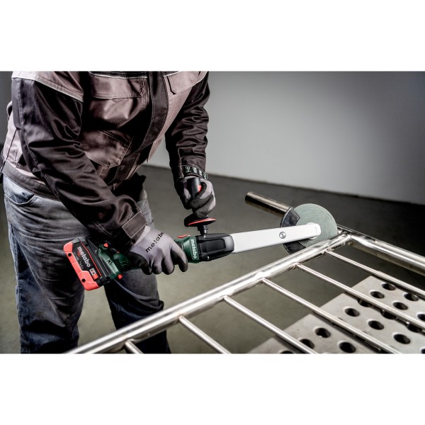 Аккумуляторная машина для шлифовки угловых сварных швов Metabo KNSVB 18 LTX BL 150, без акб, в кейсе metaBOX 185 XL