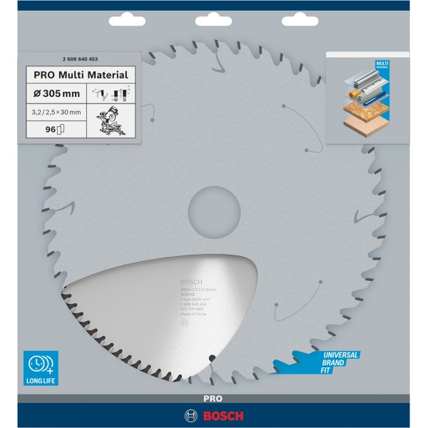 Пильний диск Bosch Multi Material 305 мм 96 зубців