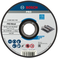 Круг відрізний Bosch Standard for Metal прямий 115×1,6 мм