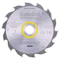 Пильный диск Metabo 190x30 мм, 14 WZ