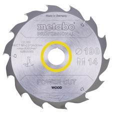 Пильный диск Metabo 190x30 мм, 14 WZ