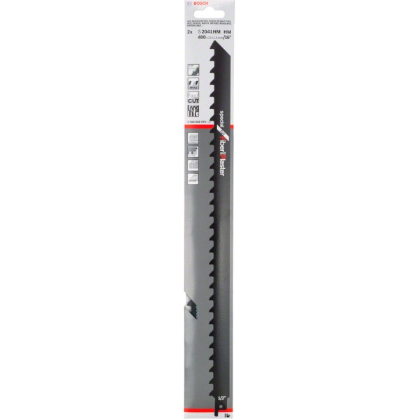 Пиляльне полотно Bosch Endurance for AeratedConcrete S 2041 HM, 400 мм, 2 шт