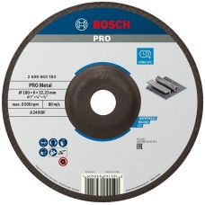 Круг зачисний Bosch Standard for Metal 180×6 мм, опуклий