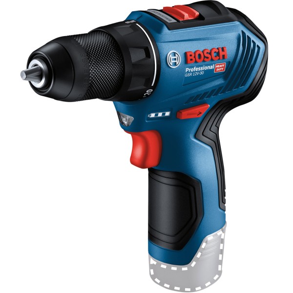 Акумуляторний безщітковий шуруповерт Bosch GSR 12V-30 Professional + 3 набори аксесуарів + сумка