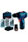 Акумуляторний безщітковий шуруповерт Bosch GSR 12V-30 Professional + 3 набори аксесуарів + сумка
