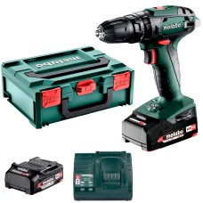 Акумуляторний ударний дриль-шурупокрут Metabo SB 18 в MetaBox із 2 акб Li-Power 18 V 2.0 Ah, з/п SC 30