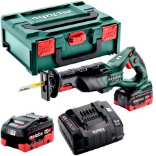 Акумуляторна шабельна пила Metabo SSE 18 LTX BL з 2 акб, з/п у metaBOX 145 L