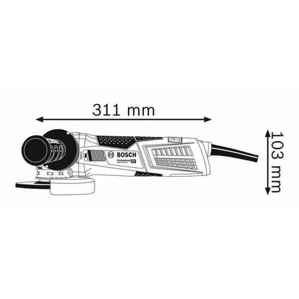 Кутова шліфмашина Bosch Professional GWX 19-125 S з регулюванням